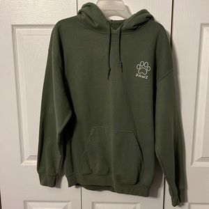 Paws olive green hoodie